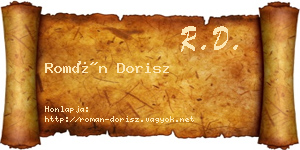 Román Dorisz névjegykártya
